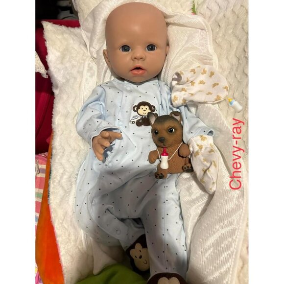🆕20 inch Full Body Silicone Baby Dolls Boy Open Eyes Baby Stress-Relief Toy - Picture 2 of 8